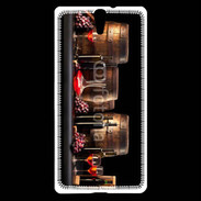 Coque Sony Xperia C5 Vin rouge et tonneaux 2