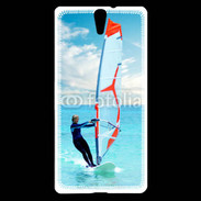 Coque Sony Xperia C5 Planche à voile en mer des caraïbes
