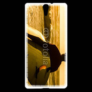 Coque Sony Xperia C5 Surfer à la tombée de la nuit
