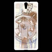 Coque Sony Xperia C5 Illustration d'un capitaine de bateau