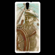 Coque Sony Xperia C5 Illustration capitaine de navire
