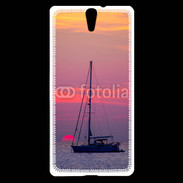 Coque Sony Xperia C5 Couché de soleil en mer 50