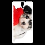 Coque Sony Xperia C5 chiot calin