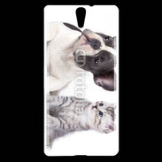 Coque Sony Xperia C5 Duo chien et chat