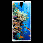 Coque Sony Xperia C5 Poisson et corail