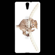 Coque Sony Xperia C5 Chaton sur une corde