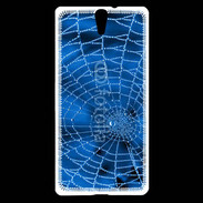 Coque Sony Xperia C5 Toile d'araignée bleue