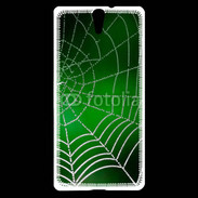 Coque Sony Xperia C5 Toile d'araignée verte