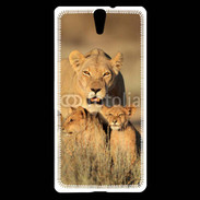 Coque Sony Xperia C5 Lionne et ses petits