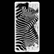 Coque Sony Xperia C5 Zèbre en noir et blanc