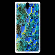 Coque Sony Xperia C5 Banc de poissons bleus