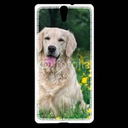 Coque Sony Xperia C5 Portrait de Chien Golden 5