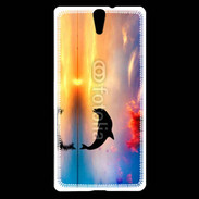 Coque Sony Xperia C5 Dauphin dans l'océan 5