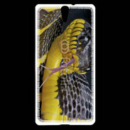 Coque Sony Xperia C5 Serpent noir et jaune