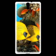 Coque Sony Xperia C5 Poissons exotiques jaune 5
