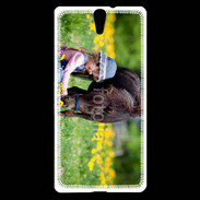 Coque Sony Xperia C5 Enfant et cheval
