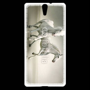 Coque Sony Xperia C5 Chevaux blancs