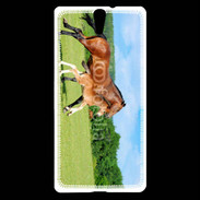 Coque Sony Xperia C5 Cheval et poulain 2