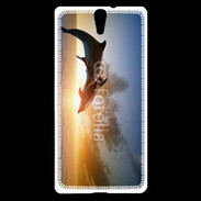 Coque Sony Xperia C5 Saut de dauphin au couché de soleil
