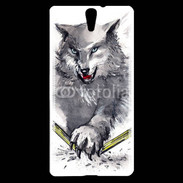 Coque Sony Xperia C5 Loup en dessin 100