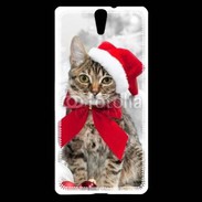 Coque Sony Xperia C5 chat de noël 500