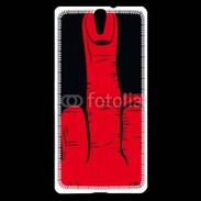 Coque Sony Xperia C5 Red hand show fuck