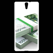 Coque Sony Xperia C5 Liasse de billets 100 €