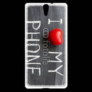 Coque Sony Xperia C5 J'aime mon téléphone