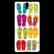 Coque Sony Xperia C5 Flip flop de tongues