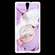 Coque Sony Xperia C5 Amour de bébé en violet