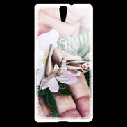 Coque Sony Xperia C5 Jolie femme avec des ailes de Papillon