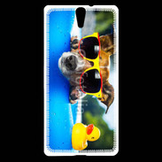 Coque Sony Xperia C5 Chien à la piscine 5