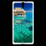 Coque Sony Xperia C5 Bungalow sur l'eau des tropiques