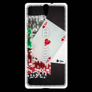 Coque Sony Xperia C5 Paire d'as au poker 6