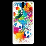 Coque Sony Xperia C5 football en couleurs 800