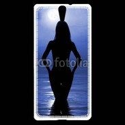 Coque Sony Xperia C5 Silhouette de nuit dans l'eau