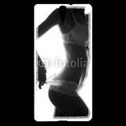 Coque Sony Xperia C5 Lingerie noir et blanc
