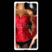Coque Sony Xperia C5 Belles et sexy en noir et rouge
