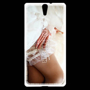 Coque Sony Xperia C5 Mariée lingerie sexy et glamour