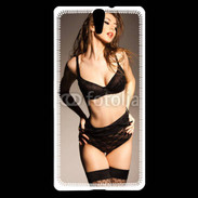 Coque Sony Xperia C5 Femme sexy en lingerie noire