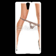 Coque Sony Xperia C5 jambes talons aiguilles lingerie sexy
