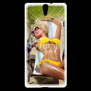 Coque Sony Xperia C5 Femme sexy sur un transat de plage
