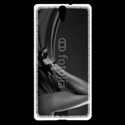 Coque Sony Xperia C5 Jambe sexy en noir et blanc 10