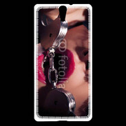 Coque Sony Xperia C5 Dominatrice sexy avec menottes 