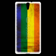 Coque Sony Xperia C5 Drapeau gay vintage