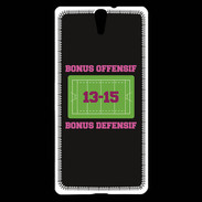 Coque Sony Xperia C5 Bonus Offensif-Défensif Noir