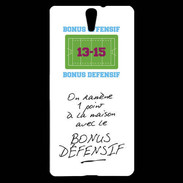 Coque Sony Xperia C5 1 point bonus offensif-défensif Blanc