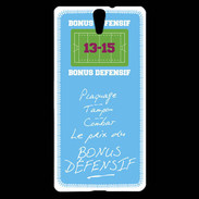 Coque Sony Xperia C5 Plaquage Bonus offensif-défensif Bleu