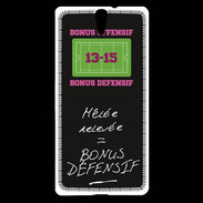 Coque Sony Xperia C5 Mêlée relevée Bonus offensif-défensif Noir