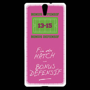 Coque Sony Xperia C5 Fin de match Bonus offensif-défensif Rose